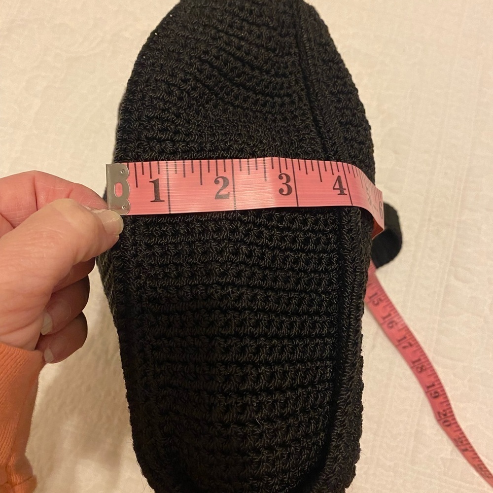 THE SAK's Indio‎ Black Crochet Medium Tablet Bag Purse - Picture 9 of 10